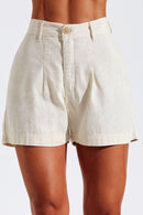 Shorts Alfaiataria de Linho Dunas Areia