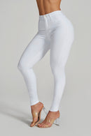 Calça Jeans Skinny Modeladora Milagrosa Cós Alto Branca
