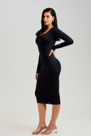 Vestido Ultra Premium Curve Manga Longa - Preto