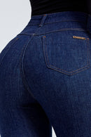 Calça Jeans Skinny Modeladora Revolucionária Cós Super Alto Escura