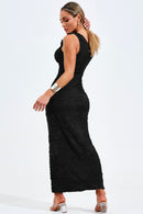 Vestido Longo Um Ombro Só Perfect Stretch Preto