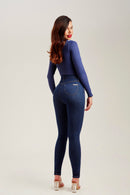 Calça Jeans Skinny Modeladora Revolucionária Cós Super Alto Escura