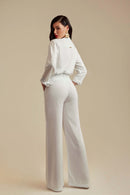 Calça Pantalona de Linho Dunas Branca