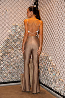Calça Flare Modeladora Glam Cós Alto Fendi