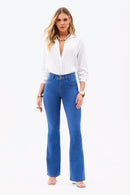 Calça Jeans Flare Modeladora Linea Cós Médio