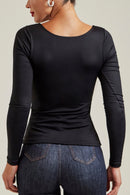 Blusa Manga Longa Curve Preta