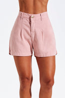 Shorts Alfaiataria de Linho Dunas Rosa