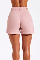 Shorts Alfaiataria de Linho Dunas Rosa