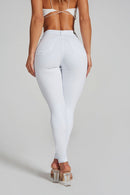 Calça Jeans Skinny Modeladora Milagrosa Cós Alto Branca