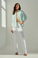 Calça Jeans Boot Cut Modeladora Milagrosa Cós Alto Branca