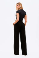 Calça Pantalona de Linho Dunas Preta
