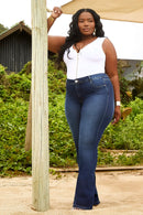 Calça Jeans Flare Modeladora Curva dos Sonhos Cós Médio