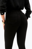 Calça Jeans Flare Modeladora Cós Médio Preto Intenso
