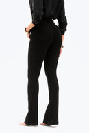 Calça Jeans Flare Modeladora Cós Médio Preto Intenso