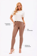 Calça Skinny Modeladora Glam Cós Alto Fendi