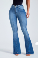 Calça Jeans Flare Modeladora Apaixonante Cós Alto