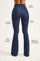 Calça Jeans Flare Ultra Modeladora Cós Alto