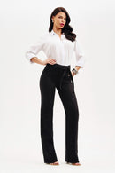 Calça Jeans Wide Leg Soul Cós Médio Preto Intenso