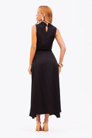 Saia Midi de Viscose Acetinada Essence Preta