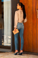 Calça Jeans Skinny Modeladora Apaixonante Cós Alto