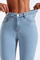 Calça Jeans Boot Cut Modeladora Inesquecível Cós Médio Clara