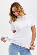 Camiseta Gola Alta Curve Branca