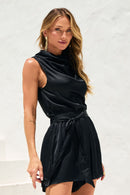 Short de Viscose Acetinada Essence Preto