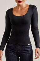 Blusa Manga Longa Curve Preta