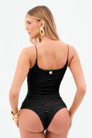 Body Duplo de Alça Fina Perfect Stretch Preto