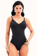 Body com Bojo e Alças Finas Curve Preto