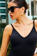 Body com Bojo e Alças Finas Curve Preto