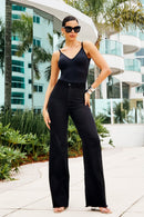 Body com Bojo e Alças Finas Curve Preto