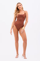 Body Duplo de Alça Fina Perfect Stretch Coffee