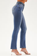Calça Jeans Reta Modeladora Apaixonante Cós Alto
