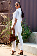 Calça Reta Comfort Office Off White