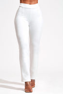 Calça Reta Comfort Office Off White