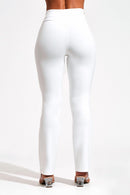 Calça Reta Comfort Office Off White