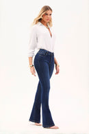 Calça Jeans Flare Modeladora Curva dos Sonhos Cós Médio