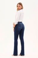 Calça Jeans Flare Modeladora Curva dos Sonhos Cós Médio