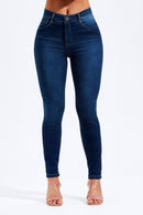 Calça Jeans Skinny Modeladora Curva dos Sonhos Cós Médio
