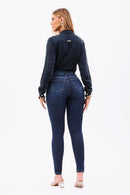 Calça Jeans Skinny Modeladora Curva dos Sonhos Cós Médio