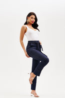 Calça Jeans Reta Soul Cós Super Alto Escura