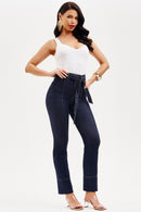 Calça Jeans Reta Soul Cós Super Alto Escura