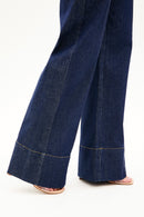 Calça Jeans Wide Leg Soul Cós Super Alto Escura