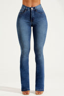 Calça Jeans Boot Cut Modeladora Inesquecível Cós Médio