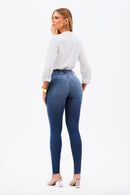 Calça Jeans Skinny Modeladora Inesquecível Cós Médio