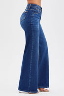 Calça Jeans Wide Leg Modeladora Essencial Cós Alto