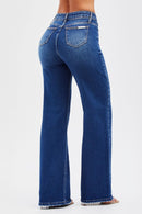 Calça Jeans Wide Leg Modeladora Essencial Cós Alto