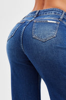 Calça Jeans Wide Leg Modeladora Essencial Cós Alto