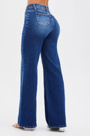 Calça Jeans Wide Leg Modeladora Essencial Cós Alto